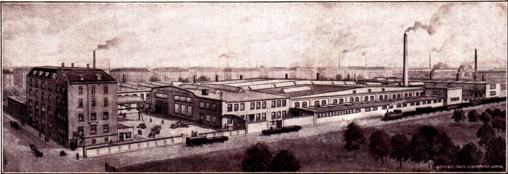 "Saxonia"-Fleischereimaschinen-Fabrik nach dem Erweiterungsbau im Jahr 1923 
