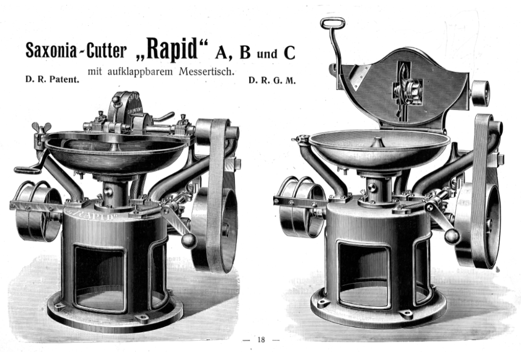 Saxonia-Cutter Rapid - Typen A, B, C um ca. 1906
