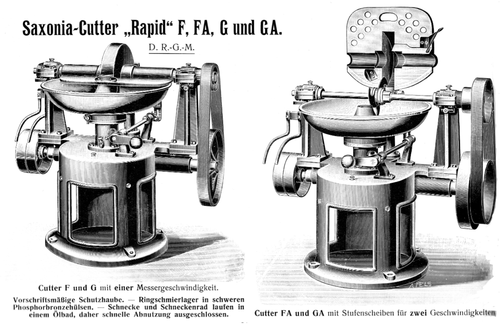 Saxonia-Cutter Rapid - Typen F, FA, G, GA um ca. 1908 
