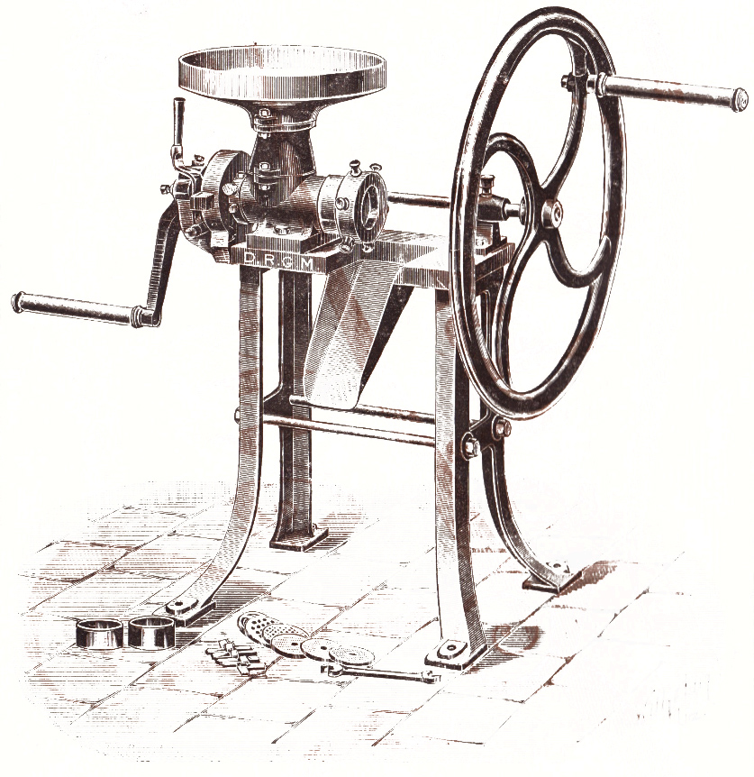 Universal-Fleischschneide-Maschine / Wolf Typ A um 1896