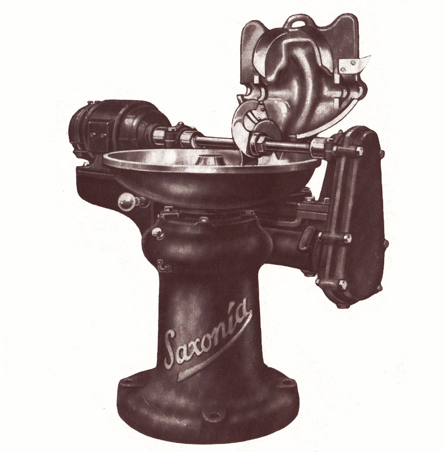 "Saxonia"-Elektro-Kutter um 1936 mit Messerwelle und Motor direkt gekuppelt