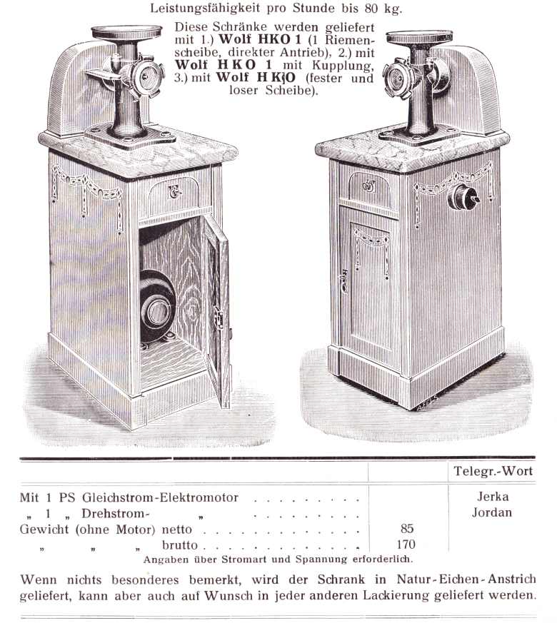 "Saxonia"-Fleischschneide-Maschine HKOM um 1924
