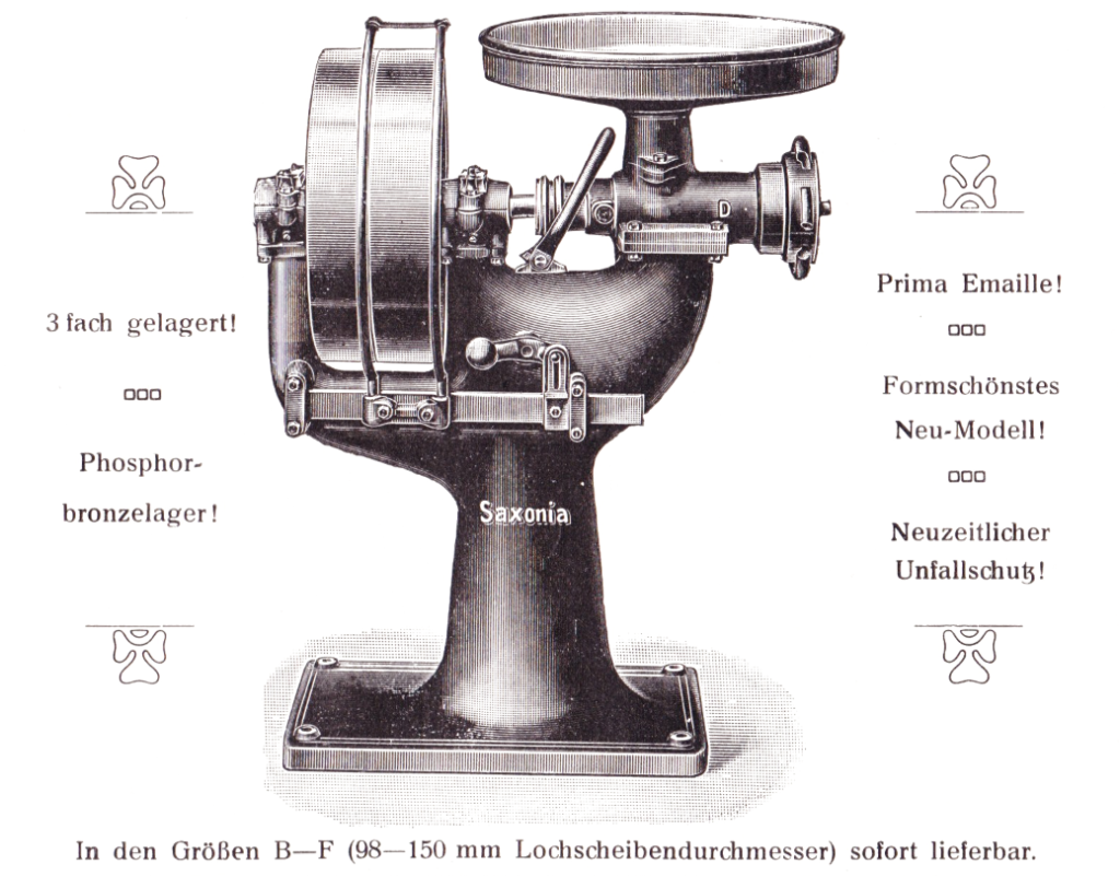 Neueste "Saxonia"-Maschine um 1924
