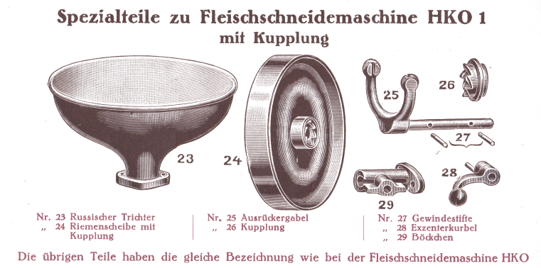 Spezialteile HKO 1 mit Kupplung