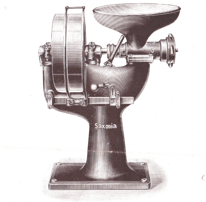 "Saxonia"-Fleischschneide-Maschine mit russischem Trichter 1927
