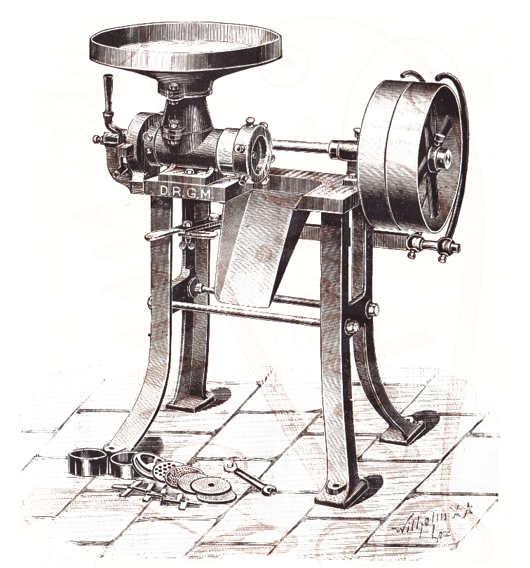 Universal-Fleischschneide- Maschine / Wolf Typ CC - 1896
