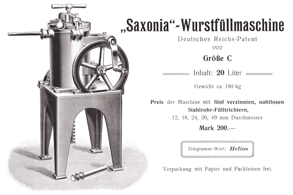 "Saxonia" - Wurstfüllmaschine C - ca. 1908