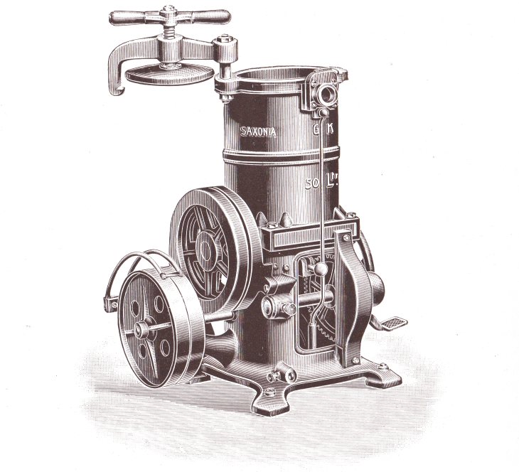 "Saxonia" Wurstfüllmaschine GK - Nur für Kraftbetrieb 1927