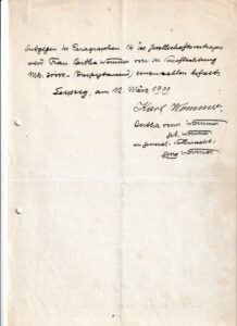 Gesellschaftervertrag 1909 Nachtrag III