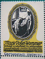 Marie Vogel-Wommer - Werkstatt und Lehranstalt für zeitgemäße und künstlerische Frauenkleidung und Kunstgewerbe - Marke Gartenstadt Hellerau